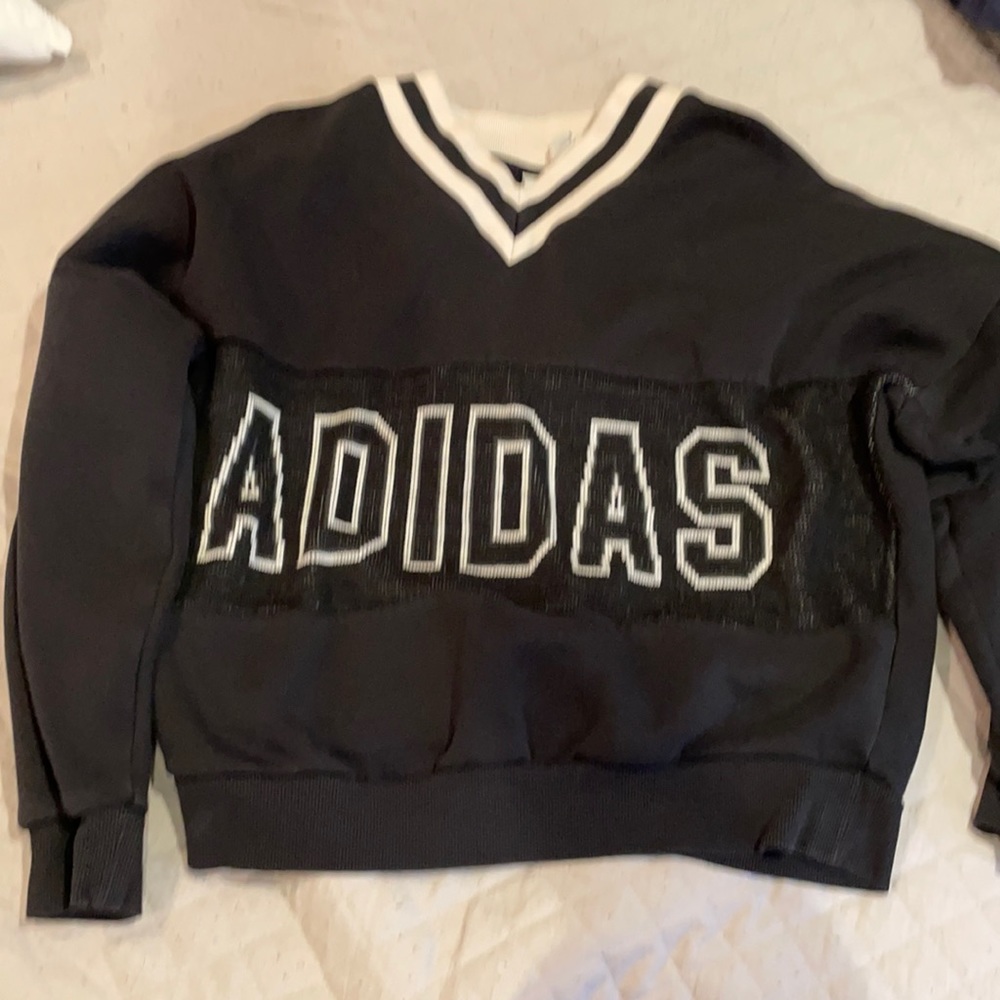 Adidas black crew neck (size small)